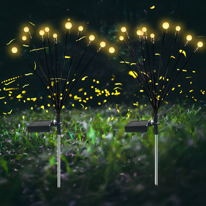 Solar-Powered Firefly Garden Lights - Waterproof LED Lanterns for Romantic Outdoor Ambiance 1
