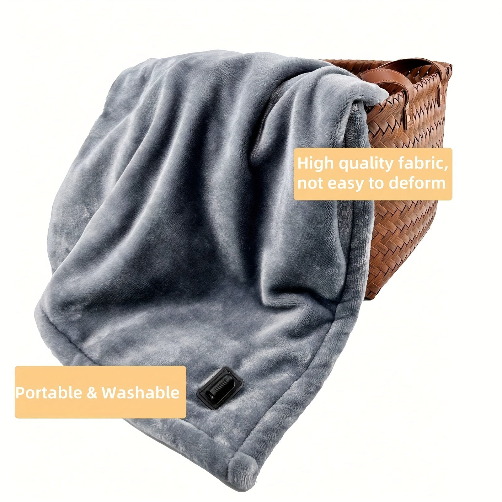 Zemra 12V Heated Car Blanket - Soft Flannel with Overheat Protection for Warmth on the Go 14