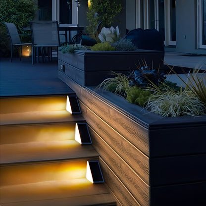 Triangular Solar Outdoor Stair Lighting - Waterproof LED Lights with Automatic Charging for Efficient Illumination 5