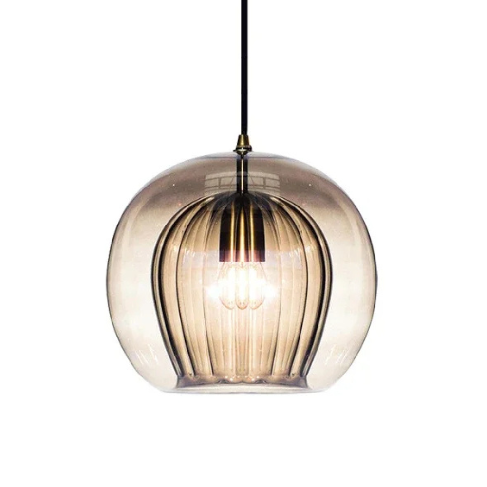Zenelle Smoked Glass Light Pendant