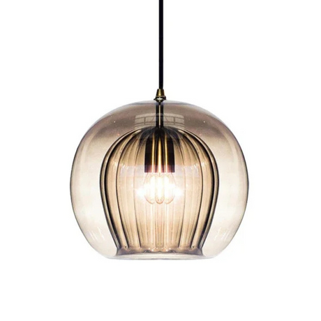Modern Smoked Glass Pendant Light