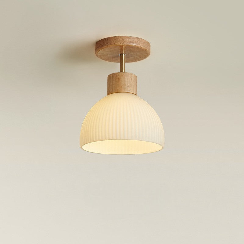 Kaelune Wood Glass Ceiling Light