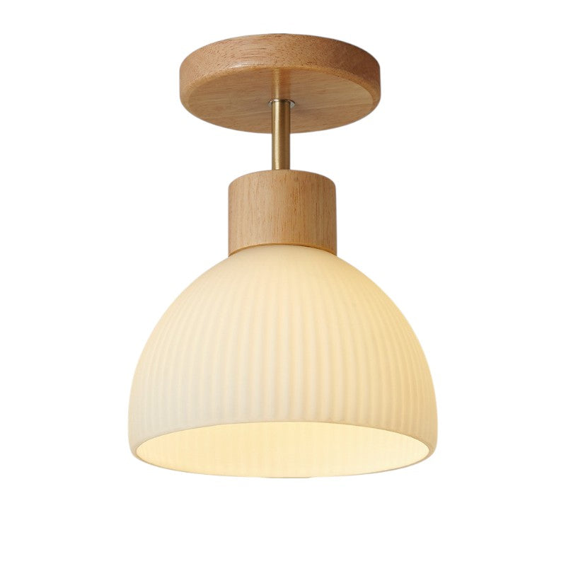 Kaelune Wood Glass Ceiling Light