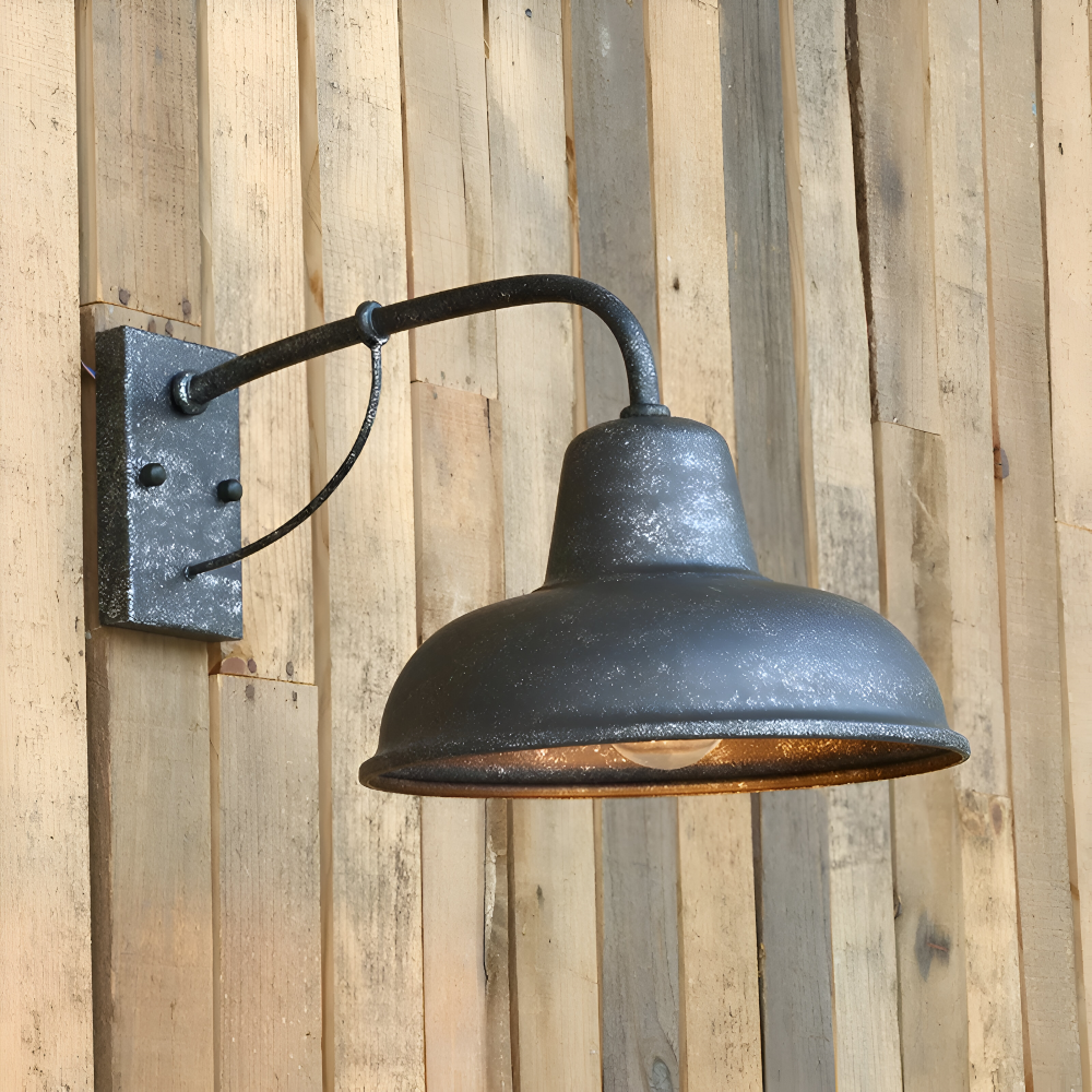 AisleGlow | Iron Wall Lantern with Vintage Design – Weatherproof Outdoor Lighting 3