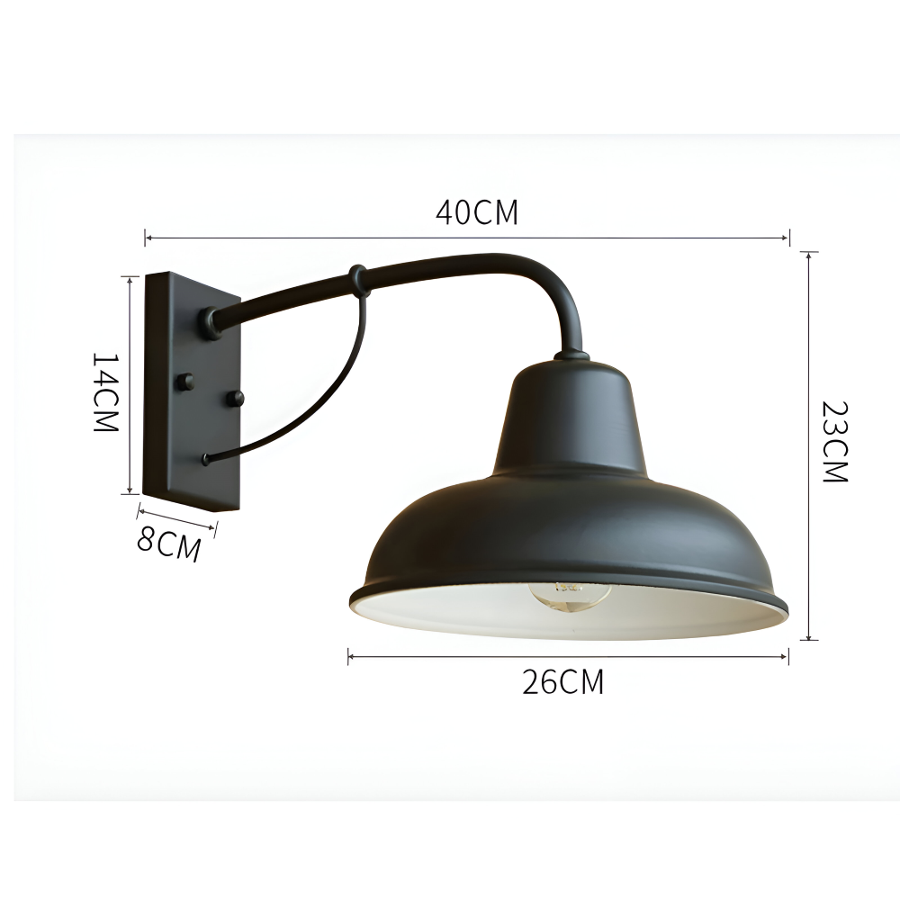 AisleGlow | Iron Wall Lantern with Vintage Design – Weatherproof Outdoor Lighting 12