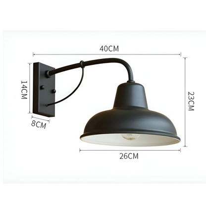 AisleGlow | Iron Wall Lantern with Vintage Design – Weatherproof Outdoor Lighting 12