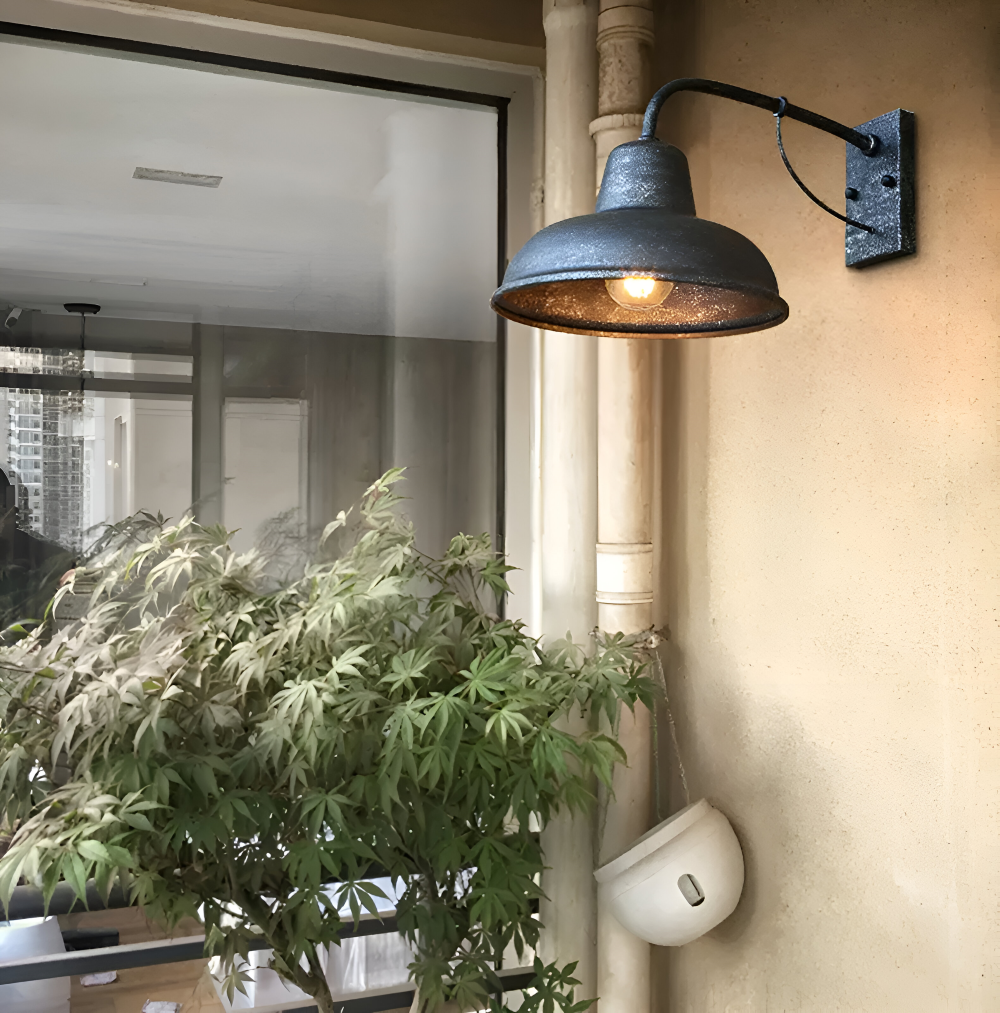 AisleGlow | Iron Wall Lantern with Vintage Design – Weatherproof Outdoor Lighting 4