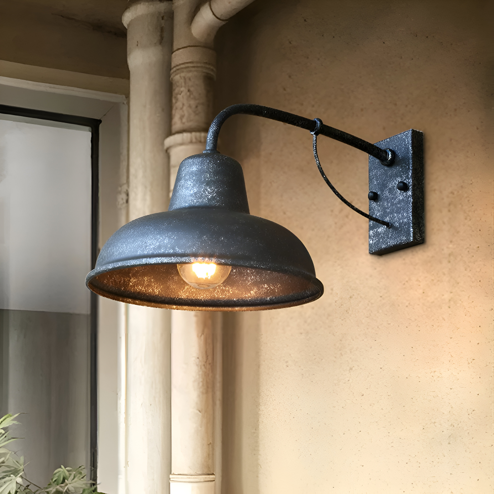 AisleGlow | Iron Wall Lantern with Vintage Design – Weatherproof Outdoor Lighting 8