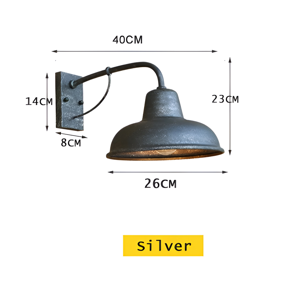 AisleGlow | Iron Wall Lantern with Vintage Design – Weatherproof Outdoor Lighting 11