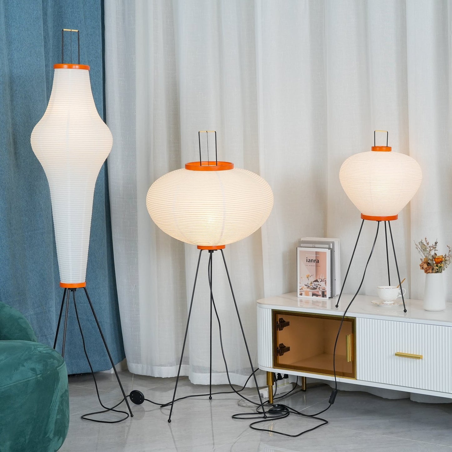 Pendara Paper Lantern Floor Lamp