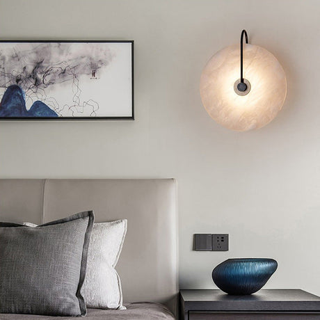Sculptural Alabaster Wall Sconce