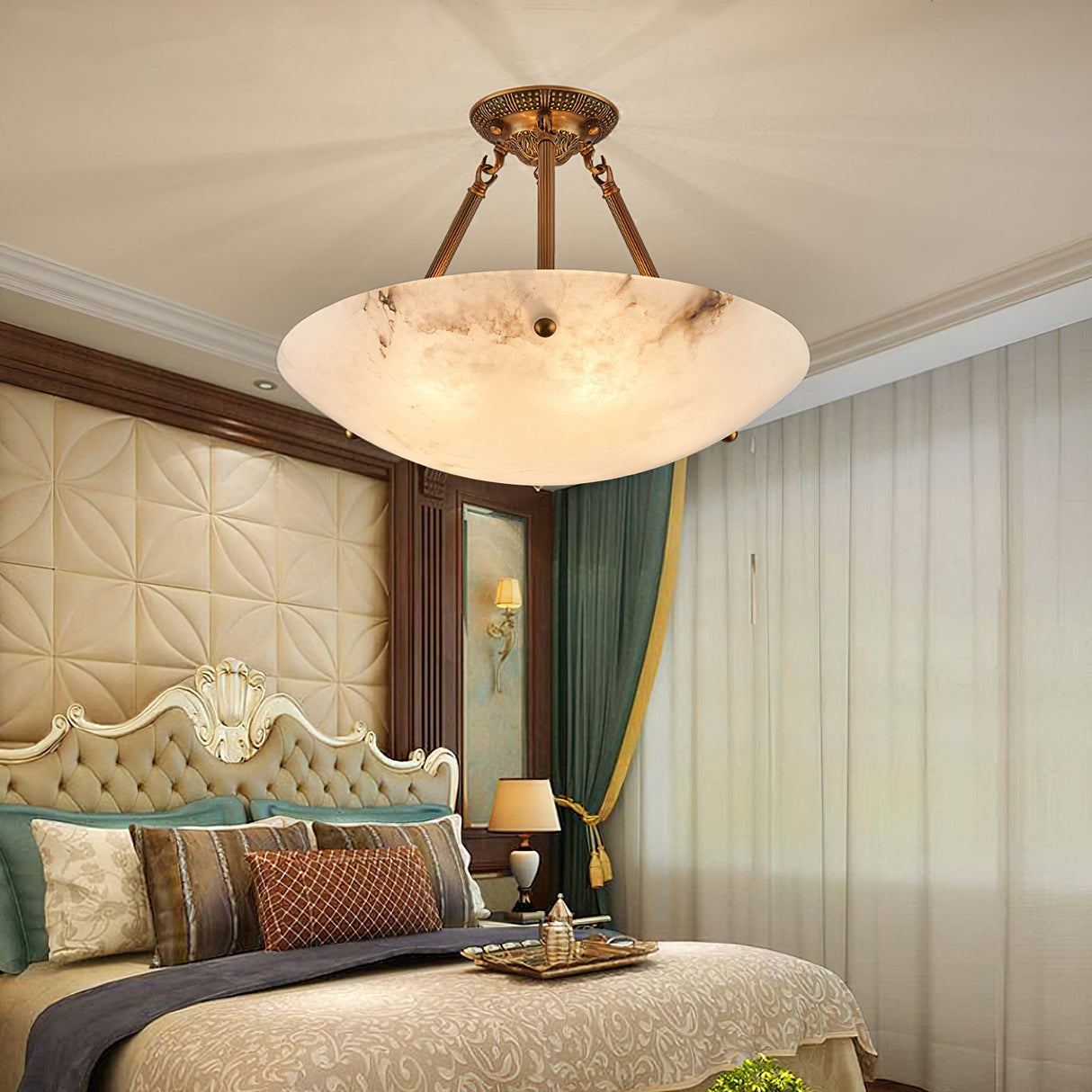 Alabaster Semi Flush Ceiling Light
