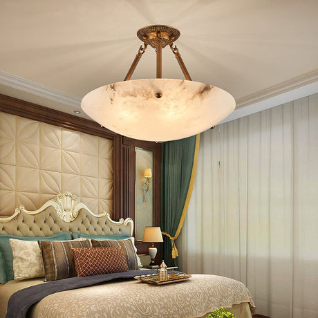 Alabaster Semi Flush Ceiling Light