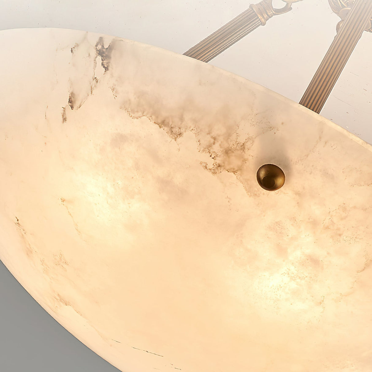 Alabaster Semi Flush Ceiling Light