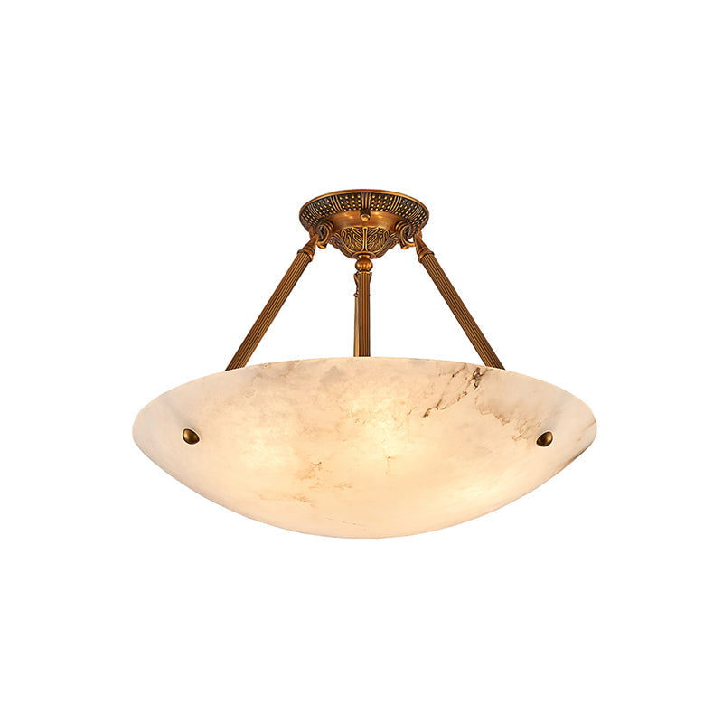 Alabaster Semi Flush Ceiling Light