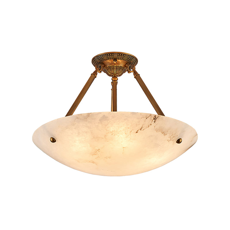 Alabaster Semi Flush Ceiling Light