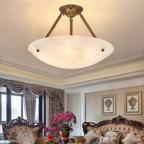 Alabaster Semi Flush Ceiling Light