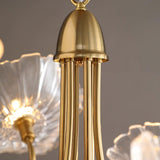 Pink Glass Petal Chandelier