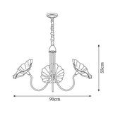 Pink Glass Petal Chandelier