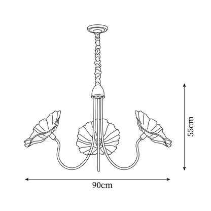 Aethera Pink Petal Chandelier