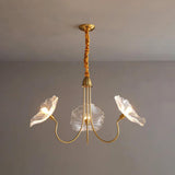 Pink Glass Petal Chandelier