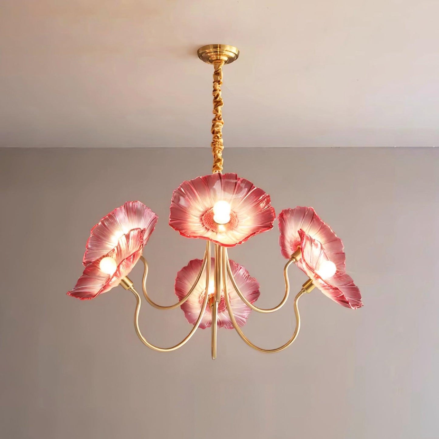 Aethera Pink Petal Chandelier