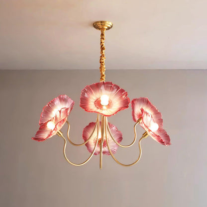 Aethera Pink Petal Chandelier