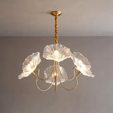 Pink Glass Petal Chandelier