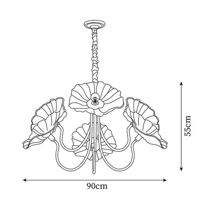 Aethera Pink Petal Chandelier