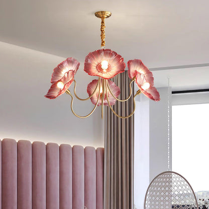Aethera Pink Petal Chandelier