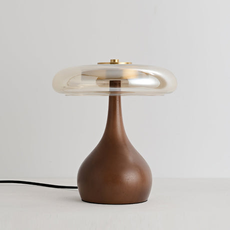 Modern Wood Glass Table Lamp