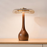 Modern Wood Glass Table Lamp