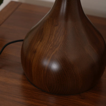 Velora Glass Wood Table Lamp