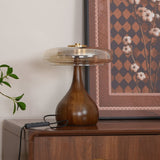 Modern Wood Glass Table Lamp