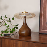 Modern Wood Glass Table Lamp