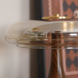 Modern Wood Glass Table Lamp
