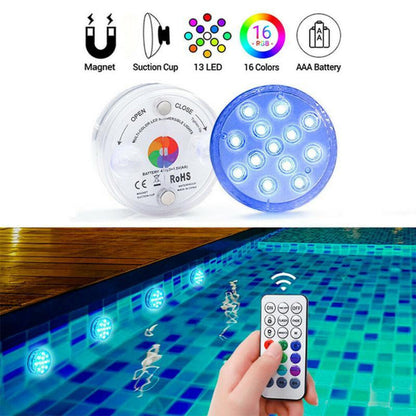 Aquamagna | Waterproof Pool Light with Remote Control & 16 Color Modes - Versatile Lighting for Indoor and Outdoor Use 2