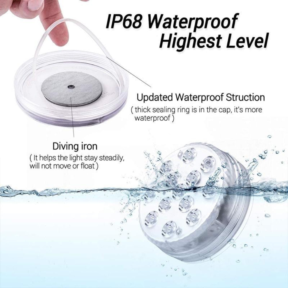 Aquamagna | Waterproof Pool Light with Remote Control & 16 Color Modes - Versatile Lighting for Indoor and Outdoor Use 3
