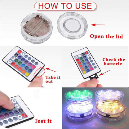 Aquamagna | Waterproof Pool Light with Remote Control & 16 Color Modes - Versatile Lighting for Indoor and Outdoor Use 5