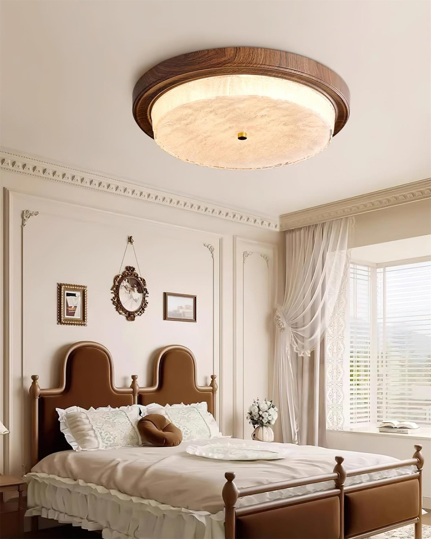 Velin Round Flush Ceiling Light