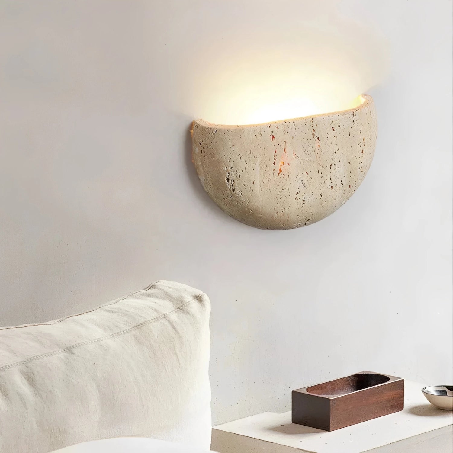 Wabi-Sabi | Wall Sconce Light with Handcrafted Yellow Stone Design – Soothing LED for Warm Ambience 2