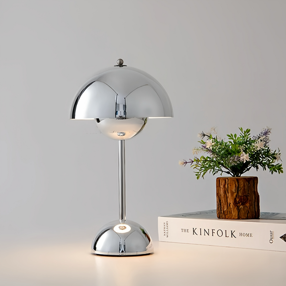 Dimmable Table Lamp with Touch Control – Stylish Chrome Design for Elegant Lighting 1
