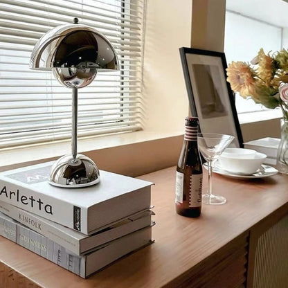 Dimmable Table Lamp with Touch Control – Stylish Chrome Design for Elegant Lighting 2