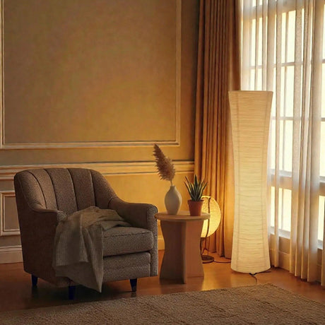 Lunaris Linen Floor Lamp