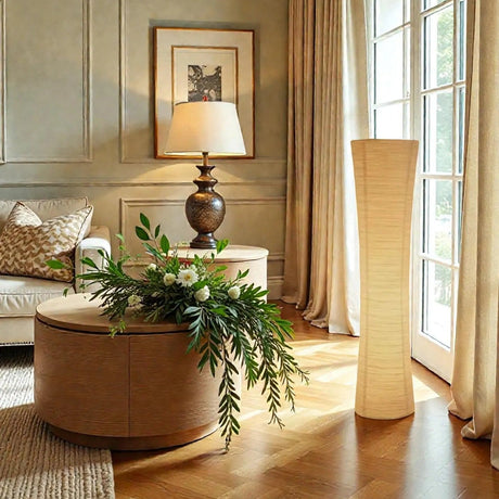 Lunaris Linen Floor Lamp