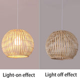 Handwoven Bamboo Chandelier Light with Adjustable Cord – Natural Design for Cozy Ambient Illumination 4