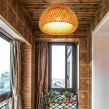 BambooGlow – Eco-Friendly Ceiling Light with Handwoven Design – Customizable E27 Socket for Warm Atmosphere 4