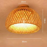 BambooGlow – Eco-Friendly Ceiling Light with Handwoven Design – Customizable E27 Socket for Warm Atmosphere 6