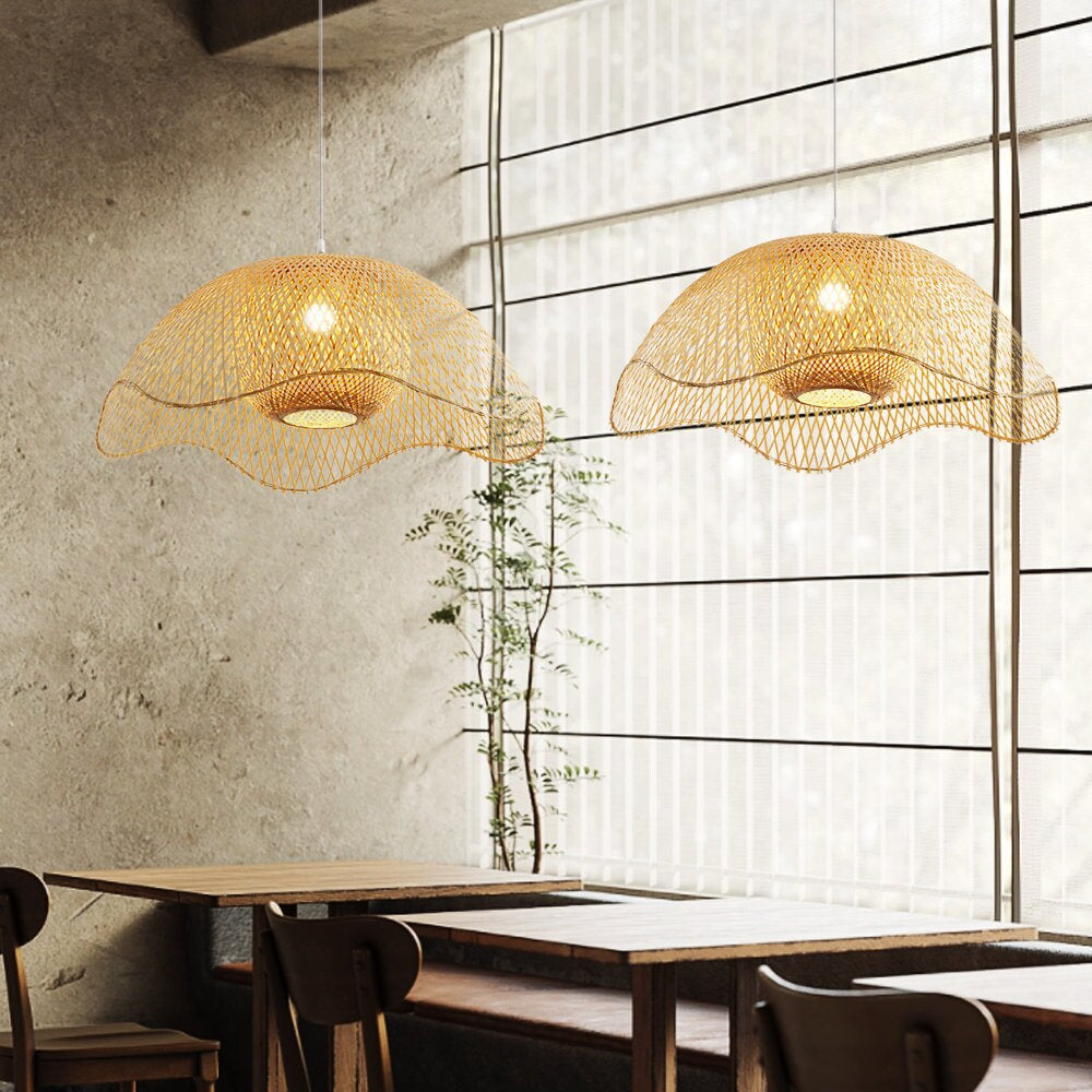 EcoChic Bamboo Pendant Lamp - Handcrafted Natural Lighting for Home Decor 7