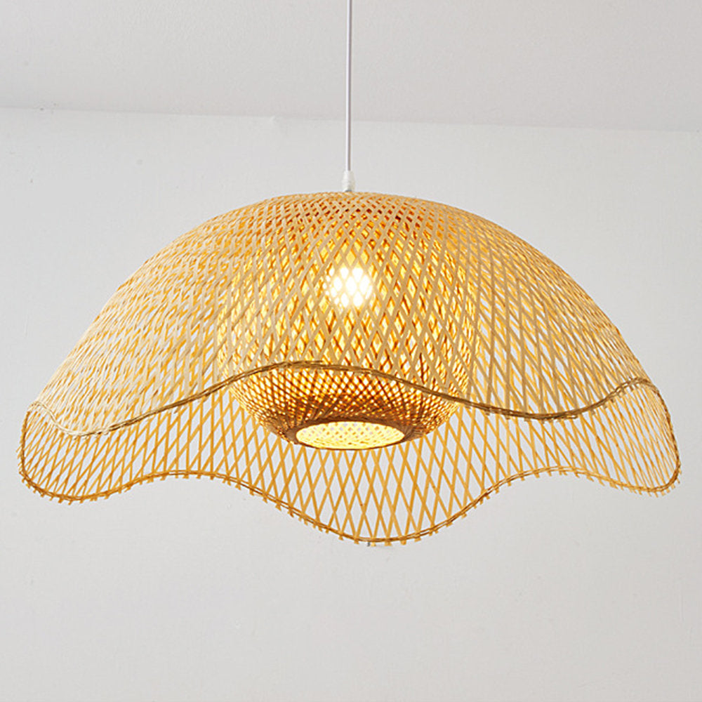EcoChic Bamboo Pendant Lamp - Handcrafted Natural Lighting for Home Decor 12